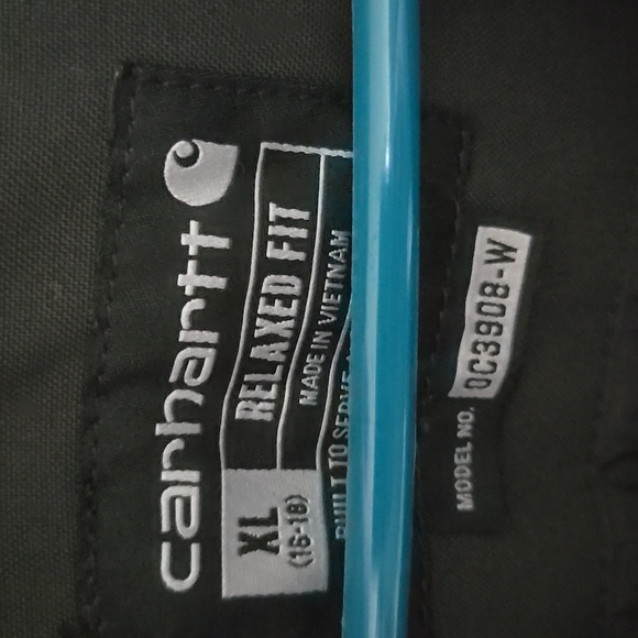 Carhartt Black Long Coat Women XL 16/18 - Picture 2 of 4